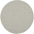 Nourison Positano Indoor/Outdoor Light Grey 6 x Round Area Rug, Easy Cleaning, Non Shedding, Bed Room, Living Room, Dining Room