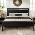 Allewie Queen Size Platform Bed Frame with Wooden Headboard and Footboard, Heavy Duty 12 Metal Slats Support, No Box Spring Need