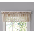 Textured Linen Blend Curtain Ensemble - Natural Valance