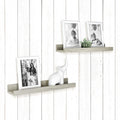 MCS Picture Ledge Shelf, Room Decor Floating Shelf, Gray Woodgrain, 18 Inch, Set of 2