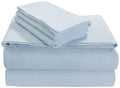 Tribeca Living FL170EDPCKISB Soft 170-GSM Cotton Flannel Pillowcases, King, Sky Blue