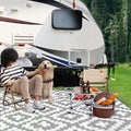 RVGUARD Outdoor Rugs, Reversible Patio Mat 9 x 12 ft, Waterproof Camping Rugs for Indoor/Outdoor, Patio, RV, Picnic, Beach, Back