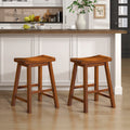 Lexicon Finnian Saddle Wood Counter Height Stool (Set of 2), 23.5 SH, Oak