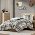 Intelligent Design Twin Duvet Cover Set Plaid Classic Cabin Lodge Duvet Cover Twin Size, Modern Casual Lightweight All Season Be