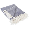 DII 100% Cotton Basket Weave Throw for Indoor/Outdoor Use Camping Bbqs Beaches Everyday Blanket, 50 x 60, Woven Stripe