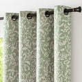 jinchan 80% Blackout Curtains for Living Room, Farmhouse Drapes with Scroll Floral Patterned for Bedroom, Extra Long Grommet The