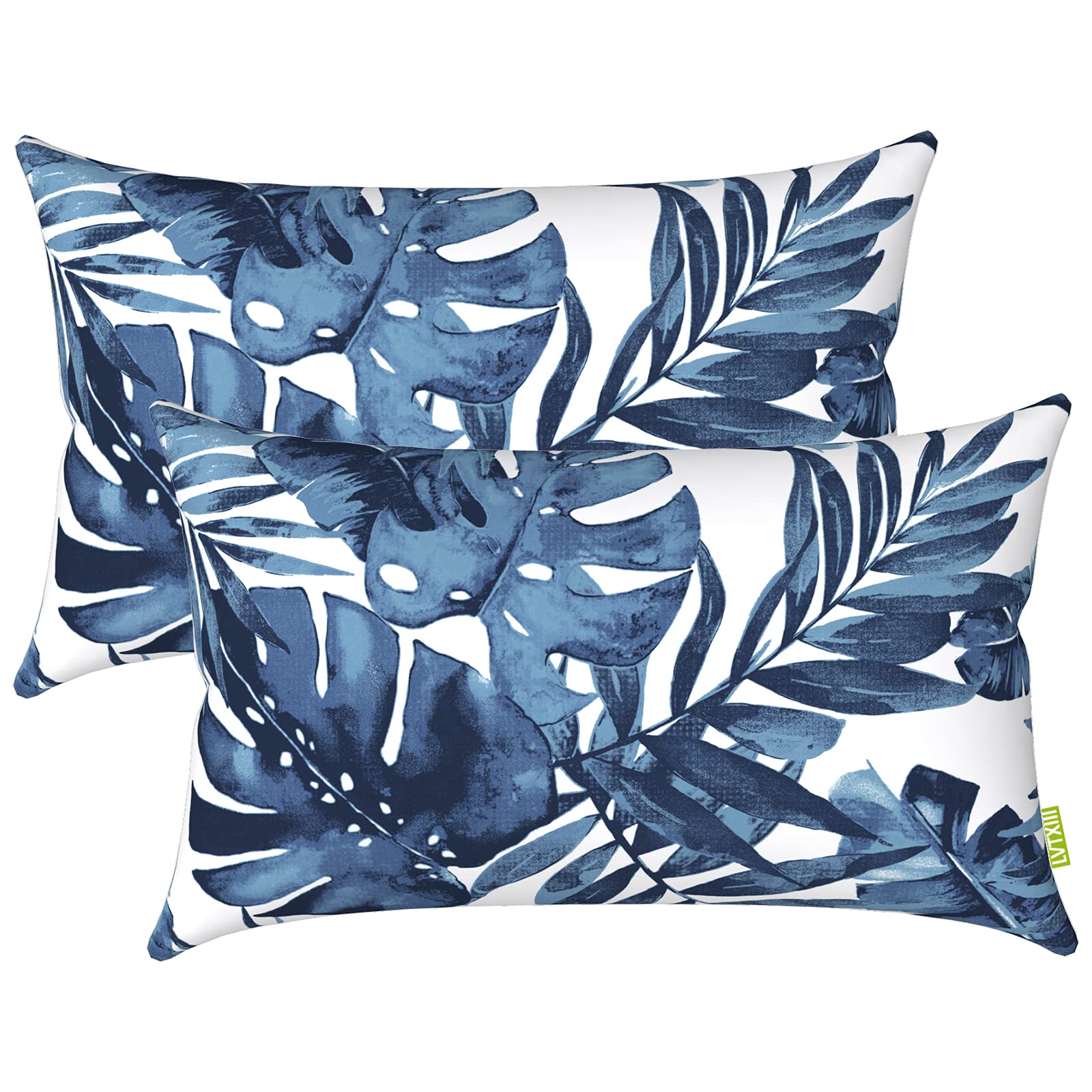 LVTXIII Outdoor/Indoor Lumbar Pillow Case Covers, 12    x 20    Patio Garden Decorative Lumbar Pillow Covers ONLY, Pack of 2 for