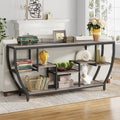 Tribesigns 70.9 Inch Long Sofa Table with Shelves, Rustic Console Table with Storage, Industrial Entryway Table TV Stand, Behind
