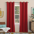 Sun Zero Easton Energy Saving Blackout Grommet Curtain Panel, 40 x 108, Red