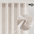 MIULEE Sea Green Linen Curtains 72 Inch Length for Bedroom Living Room, Soft Thick Linen Textured Window Drapes Semi Sheer Light