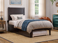 AFI NoHo Twin XL Size Platform Bed with Twin XL Trundle & Charging Station in Espresso