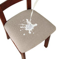 Genina Waterproof Seat Covers for Dining Room Chairs covers dining chair seat covers Kitchen Chair Covers slipcovers (Khaki, 4 P