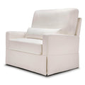 Namesake Crawford Pillowback Chair and a Half Comfort Swivel Glider in Performance Cream Eco-Weave, Water Repellent & Stain Resi
