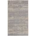 Nourison Essentials Indoor/Outdoor Solid Abstract Grey/Beige 3 x 5 Area Rug, Easy Cleaning, Non Shedding, Bed Room, Living Roo