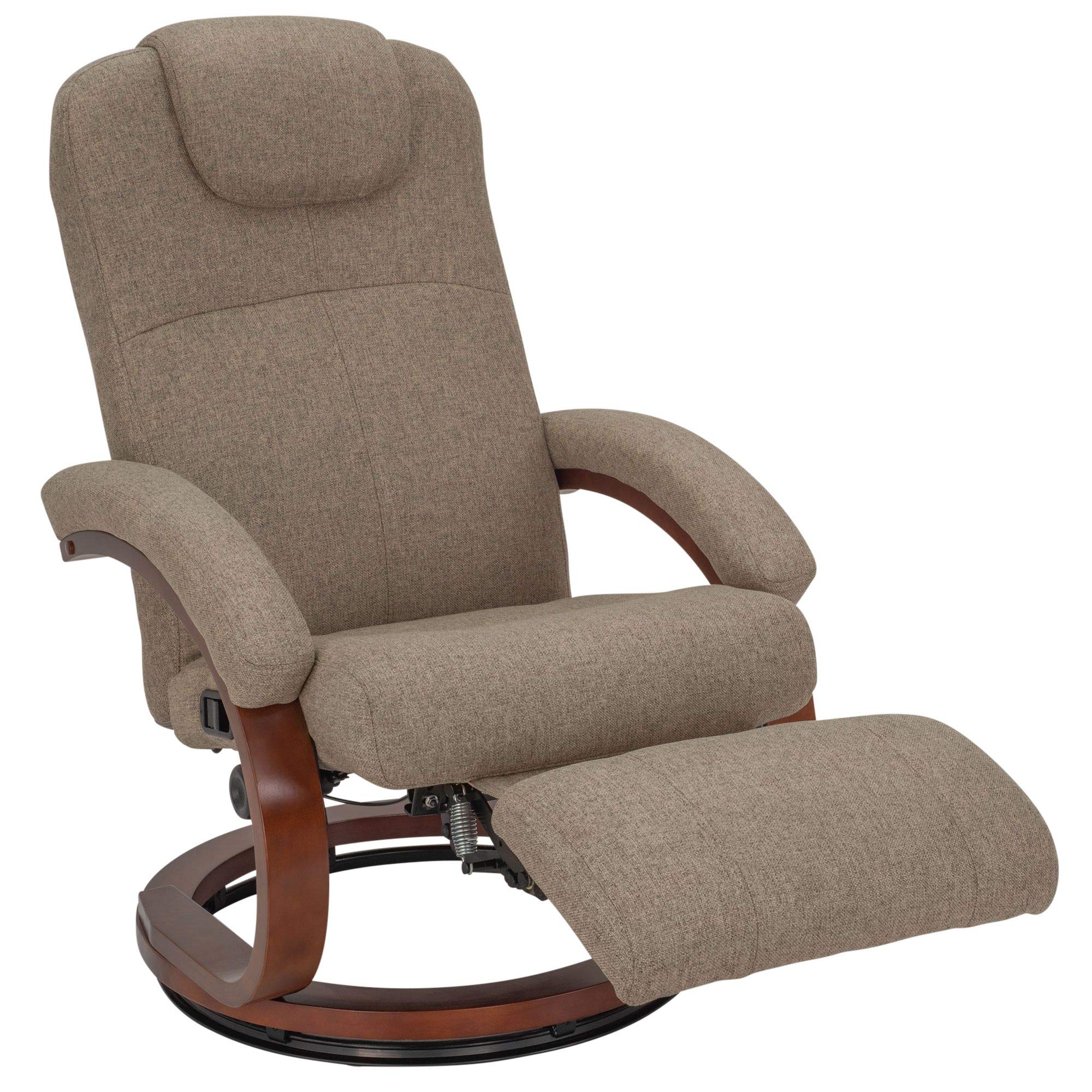 RecPro Charles 28 RV Euro Chair Recliner | Modern Design | RV Furniture | Cloth (Oatmeal, 1 Chair)