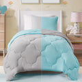Comfort Spaces Comforter Set Vibrant Reversible Comforters Twin Size Quilted Bedding Set, All Season Lightweight Bedding, Soft M