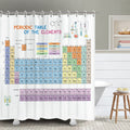 RosieLily Periodic Table Shower Curtain, Science Shower Curtain, Educational Shower Curtain, Decor Waterproof Bathroom Curtain, 
