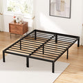King Size Bed Frame - Metal Platform Bed Frames Mattress Foundation with Steel Slat Support, No Box Spring Needed, Storage Space