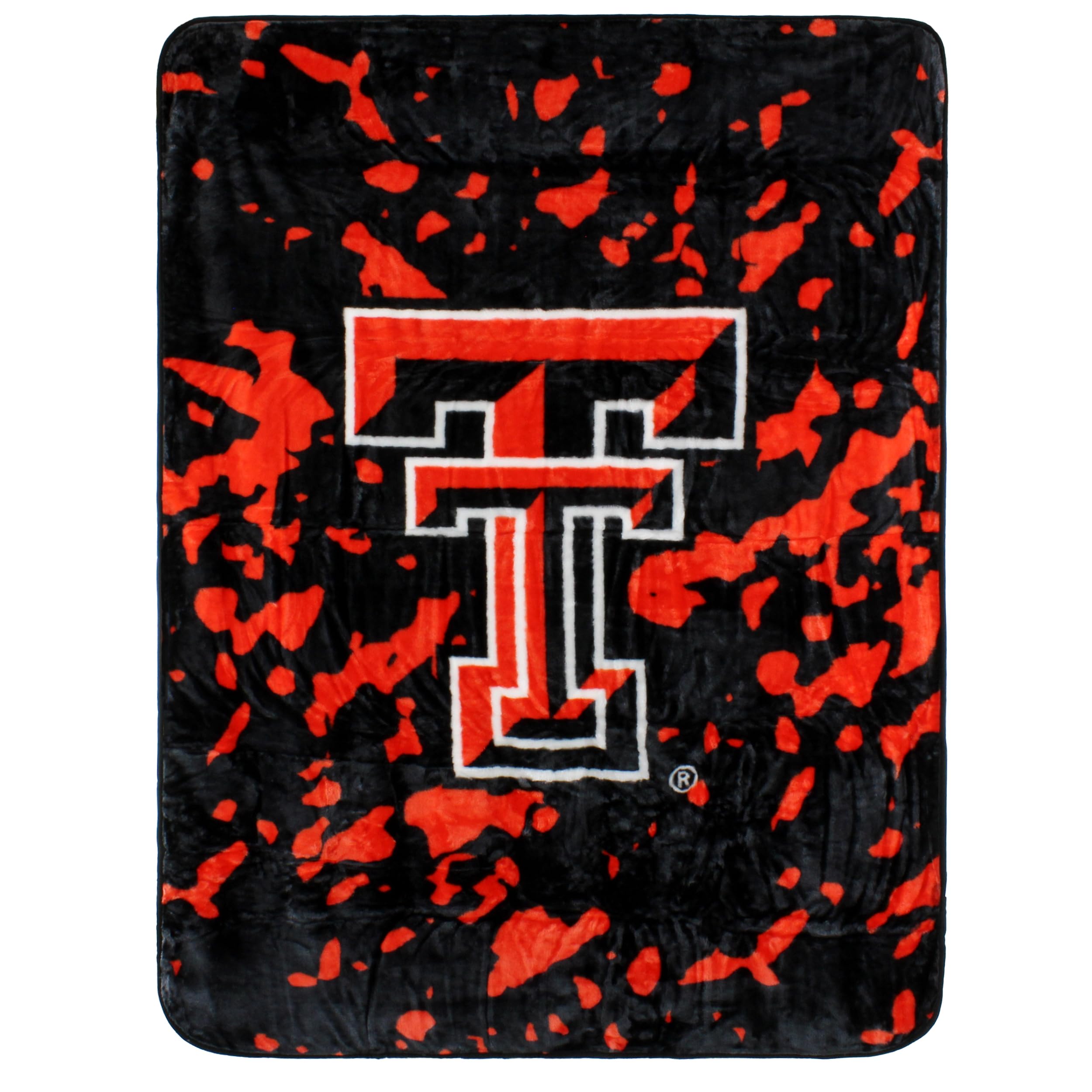 College Covers Everything Comfy Texas Tech Red Raiders Soft and Warm Huge Raschel Throw Blanket, 86 x 63