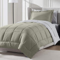 Nestl 5 Piece Twin XL Comforter Set - Light Sage Reversible Bed in a Bag - Complete Twin XL Size Bedding Set with Sheets, Pillow