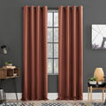 Sun Zero Soho 2-pack Blackout Energy Efficient Grommet Curtain Panel Pair, 54 x 96, Terracotta