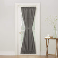 Sun Zero Barrow Energy Efficient Rod Pocket Door Curtain Panel, 54 x 72, Steel