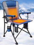 Docusvect Heated Camping Chair for Adults, Heats Back and Seat, 3 Heat Levels, Fully Padded Heated Folding Chair for Outdoor Spo