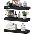 QEEIG Floating Shelves for Wall Bathroom Shelf Bedroom Kitchen Living Room Hanging Book Shelves Small Farmhouse Decor 16 inch Se