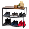 IRIS USA 3-Tier Shoe Rack, Up to 6 Pairs, Shoe Bench for Front Door Entrance, Entryway, Mudroom Bench, Shoe Organizer for Closet