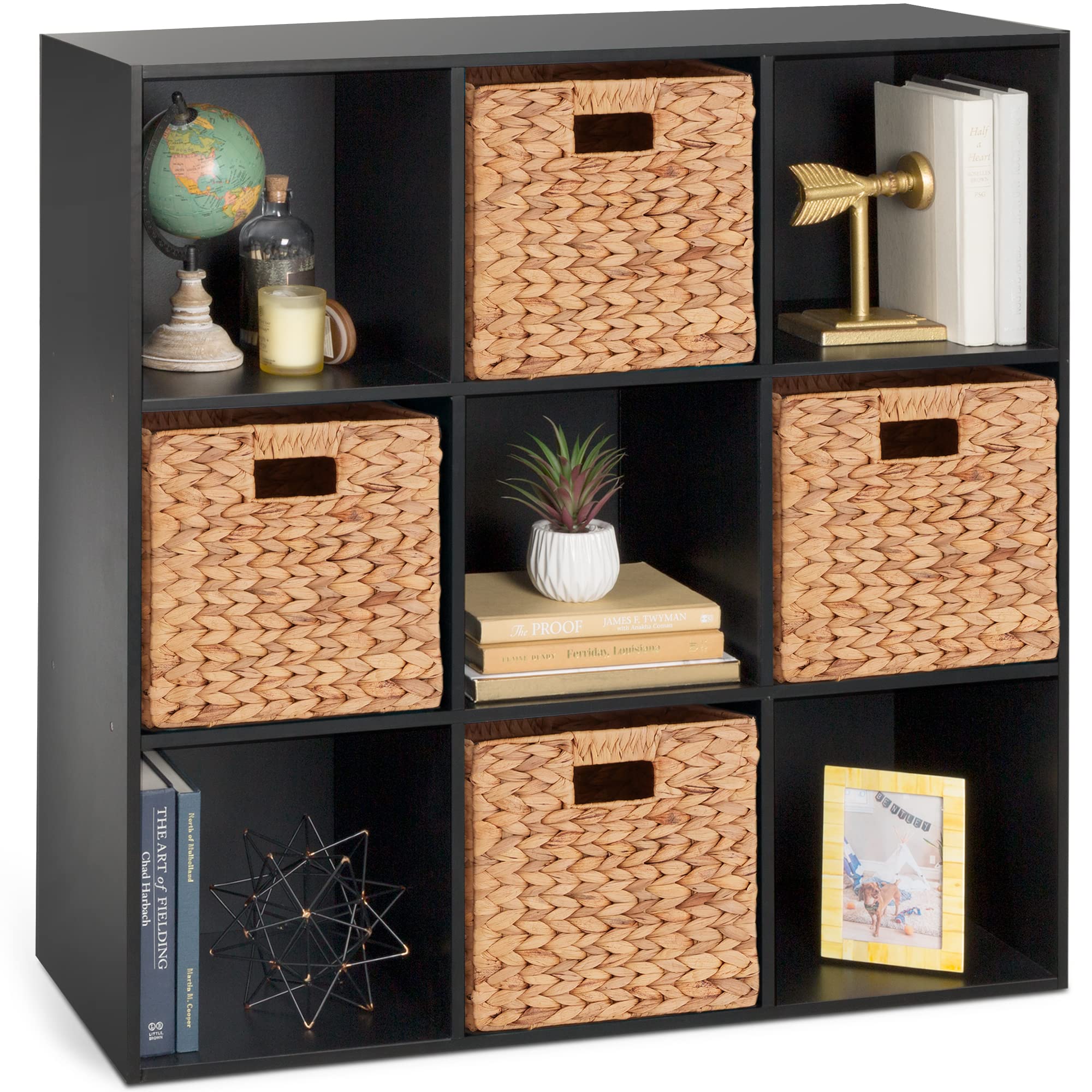 Best Choice Products 9-Cube Storage Organizer, 11in Shelf Opening, Bookcase, Display Shelf, Customizable w/ 3 Removable Back Pan