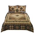 Donna Sharp King Polyester Bedding Set - Antique Pine Lodge Quilt Set with Quilt, Two Pillow Shams and One Decorative Pillow - M