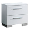 Furniture of America Clementine Smooth White Nightstands, 22.6 H