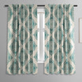 HPD Half Price Drapes Printed Room Darkening Curtains 50 X 63 (1 Panel), BOCH-KC27A-63, Henna Teal