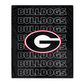 Pegasus Sports NCAA Echo Team Wordmark Plush Blanket- Georgia Bulldogs