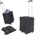 dbest products Bigger Smart Cart Pro with Wheels Lightweight Collapsible Cart, Retractable Pull Handle Multipurpose RollingCart 