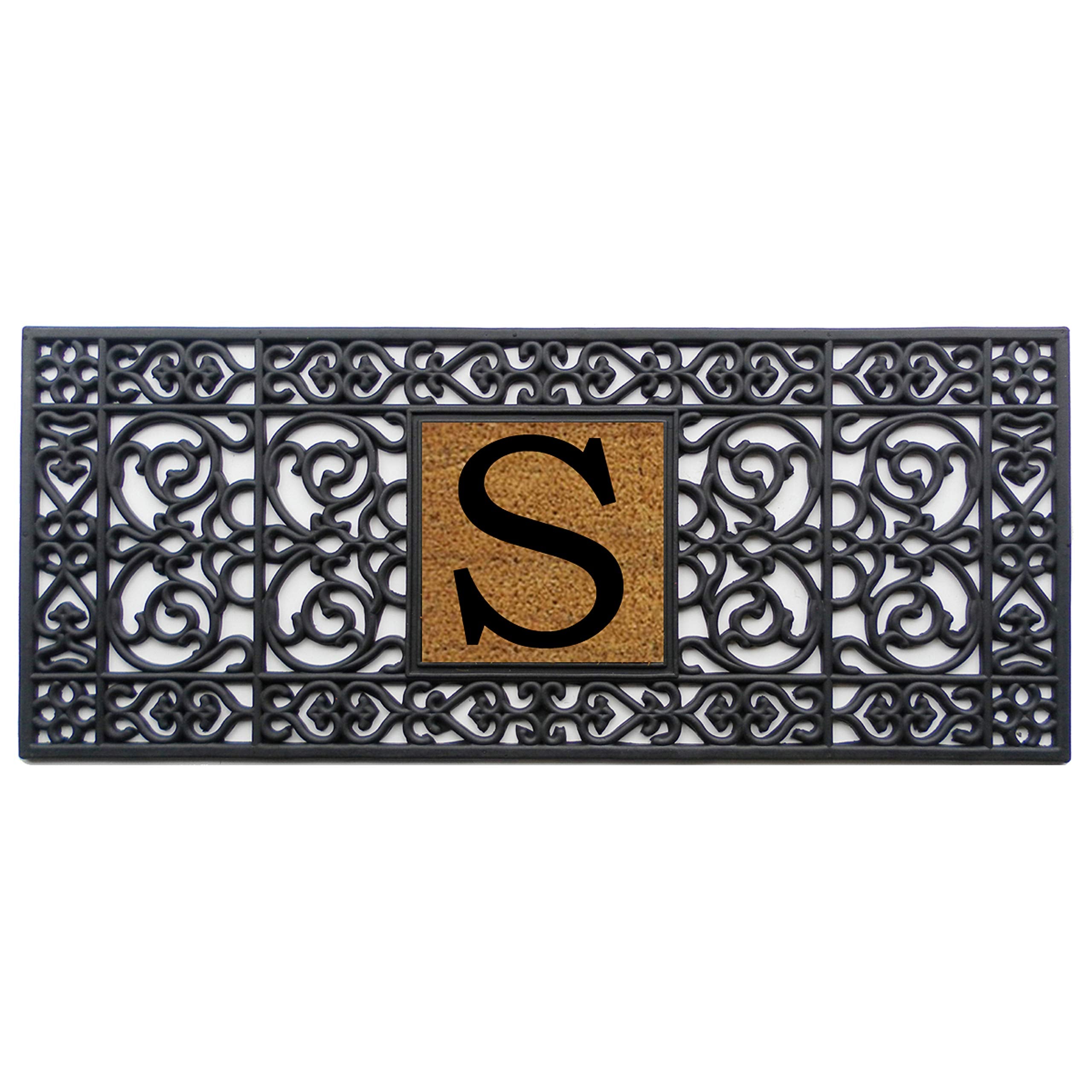 Calloway Mills 170011741S Rubber Monogram Doormat, 17 x 41 (Letter S)