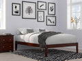 AFI Colorado Full Size Platform Bed with Charging Station in Walnut