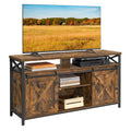 VASAGLE TV Stand for 65 Inch TV, Entertainment Center, TV Table and Console, TV Cabinet with Adjustable Shelves, Industrial Desi
