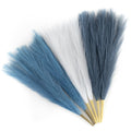 EVODIS Faux Pampas Grass, 18/45cm Artificial Pampas Grass Fluffy 6 Stem pompous Grass Flower Arrangement for Boho Home Wedding D