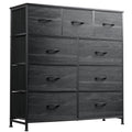 WLIVE 9-Drawer Dresser, Fabric Storage Tower for Bedroom, Entryway, Closet, Tall Chest Organizer Unit with Fabric Bins, Steel Fr