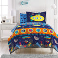 dream FACTORY Kids 7-Piece Complete Set Easy-Wash Super Soft Microfiber Comforter Bedding, Full, Navy Submarine