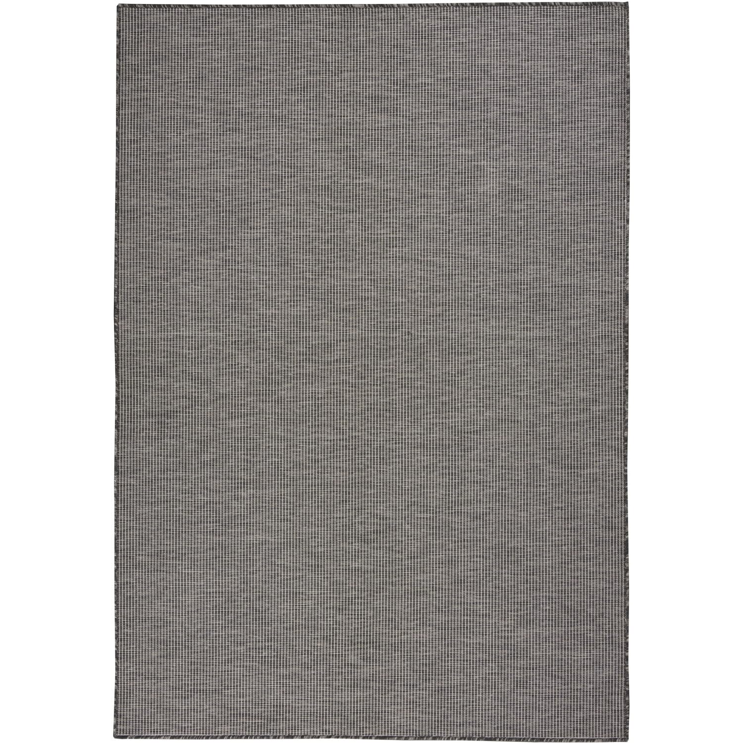 Nourison Positano Indoor-Outdoor Charcoal 4 x 6 Area Rug, Easy Cleaning, Non Shedding, Bed Room, Living Room, Dining Room, Bac