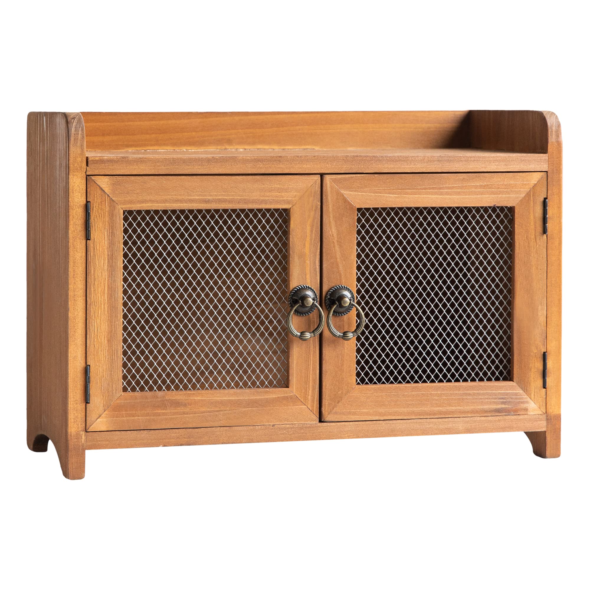 COLLECTIVE HOME - Storage Cabinet, Mini Countertop Cabinet, Wood Organizer for Kitchen Living Room Bedroom Bathroom Office with 