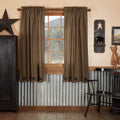 VHC Brands, Black Star, Cotton, 63x36, Scalloped Short Panel, Set of 2, Black