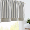 jinchan Striped Linen Valance Curtain Blackout Kitchen Valance for Windows Double Layer Valance for Living Room 18 Inch Striped 