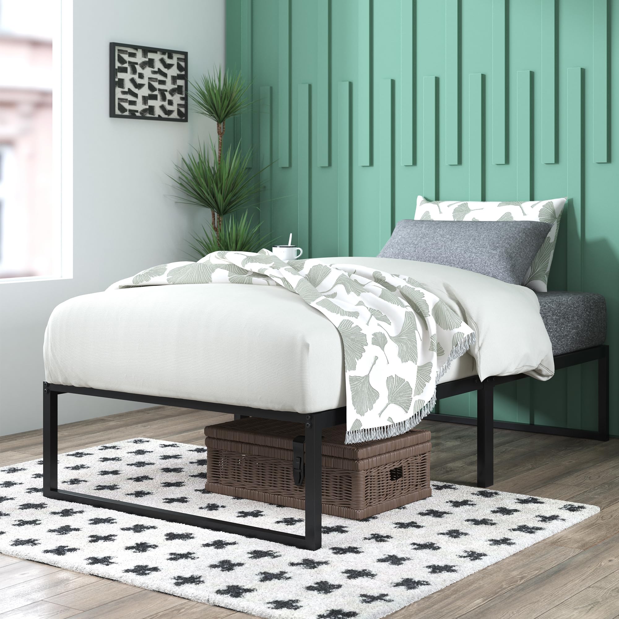 ZINUS Lorelei 14 Inch Metal Platform Bed Frame, Mattress Foundation with Steel Slat Support, No Box Spring Needed, Easy Assembly