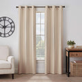 Eclipse Gabriella Grommet Top Curtains for Bedroom, Single Panel, 40 x 84, Linen