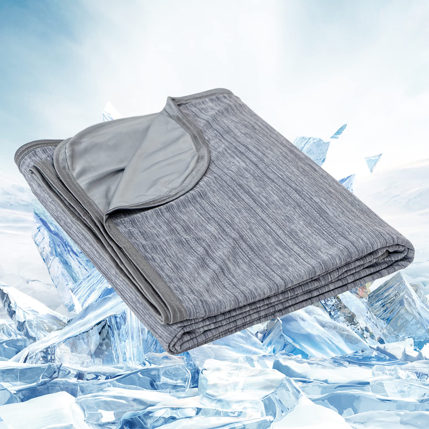 OIGAE Cooling Blanket Twin Size, Summer Blanket for Hot Sleepers, Arc-Chill Q-Max >0.5 Cool Fiber, Thin Lightweight Breathable C