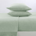 3 Piece Jersey Knit Twin XL Cotton Blend Green Sheet Set | Ultra-Soft T-Shirt Jersey Bedding Sheets & Pillowcases | Heathered, B