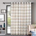 DriftAway Buffalo Plaid Check Curtains Woven Plaid Pattern Lined Blackout Thermal Insulated Window Curtain Grommet 2 Layers Slid